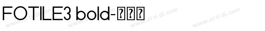 FOTILE3 bold字体转换